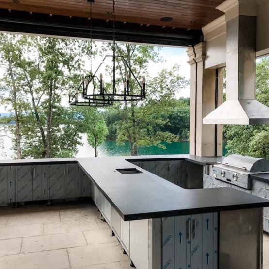 Absolute Black Brushed Outdoor Kitchen