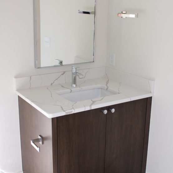 Calacatta Laza Single Vanity Rectangle Sink