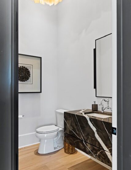 Enigma Marble Mitered Wrapped Floating Vanity