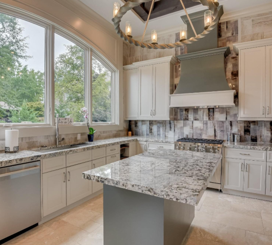 Mitered Quartz Kitchen