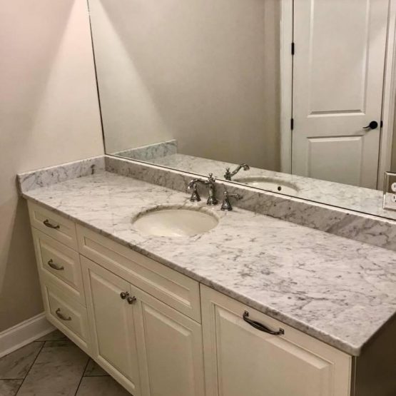 White Carrara Single Vanity