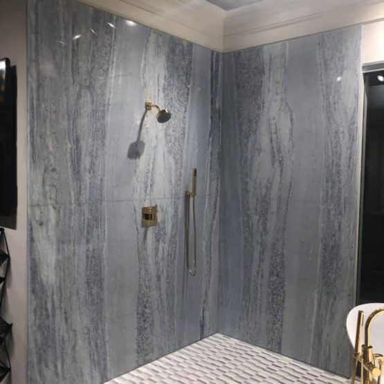 stone slab shower walls